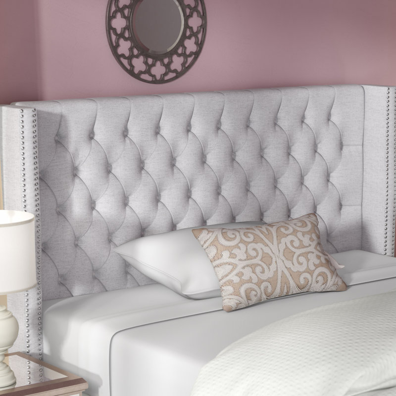 Rosdorf Park Candice Queen Upholstered Wingback Headboard & Reviews